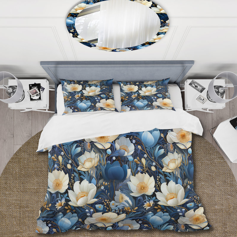 Ensemble de housse de couette Blue Oasis, Housse de couette pour très grand lit et 2 très