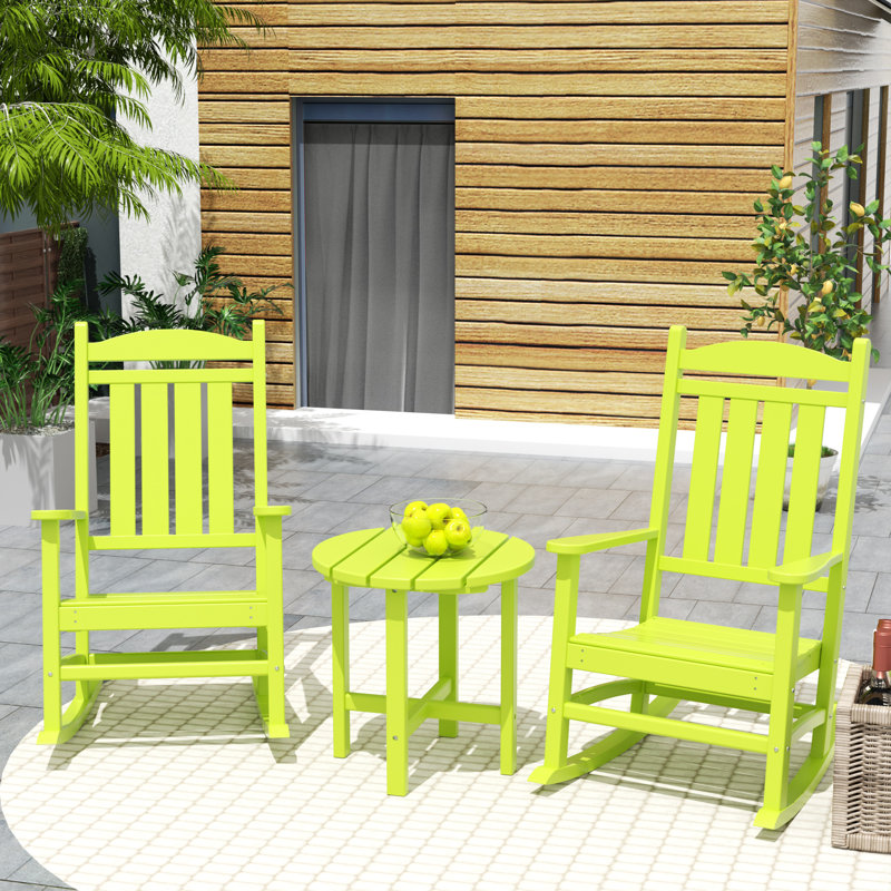 Chaise berçante d'extérieur en plastique Laguna, Vert clair