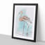 Flamingo Bird in Abstract - Picture Frame Graphic Art Print-55730543-55730541