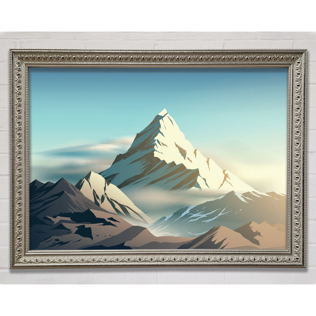 On Top A Mountain Peak Digital - Einzelne Bilderrahmen Kunstdrucke