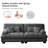 Cloud Couch L Shape Sofa For Living Room Set, Chenille Fabric-1031063762