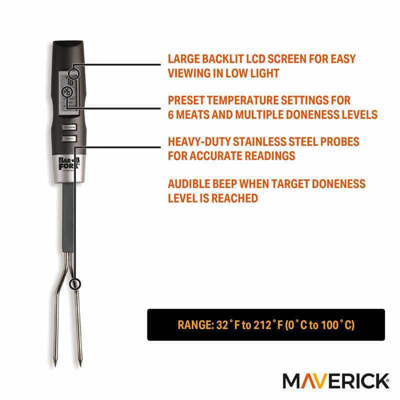 Barbfork Digital Grilling Fork Thermometer