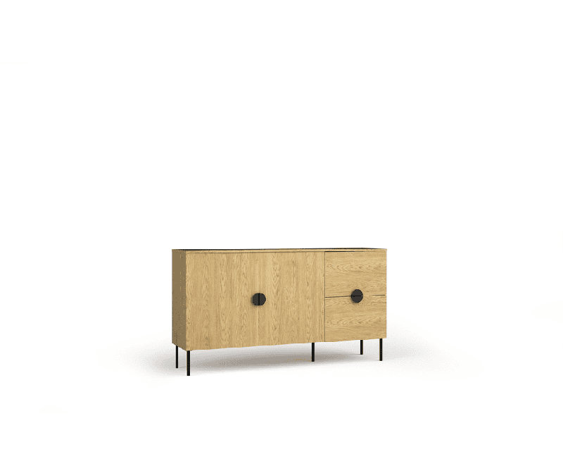 Taishmara 160cm Sideboard, Oak Baltic/Black