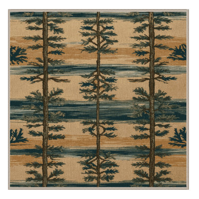 Tapis brun lavable à la machine