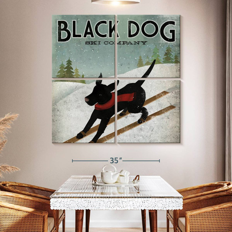 Brampt Black Dog Ski, 50" H x 50" W