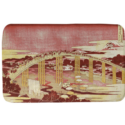 Tapis de bain antidérapant rectangle Japanese Bridge