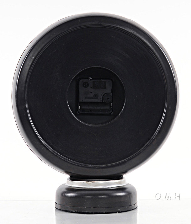 Rustic Atomic Tabletop Clock in Black Gold