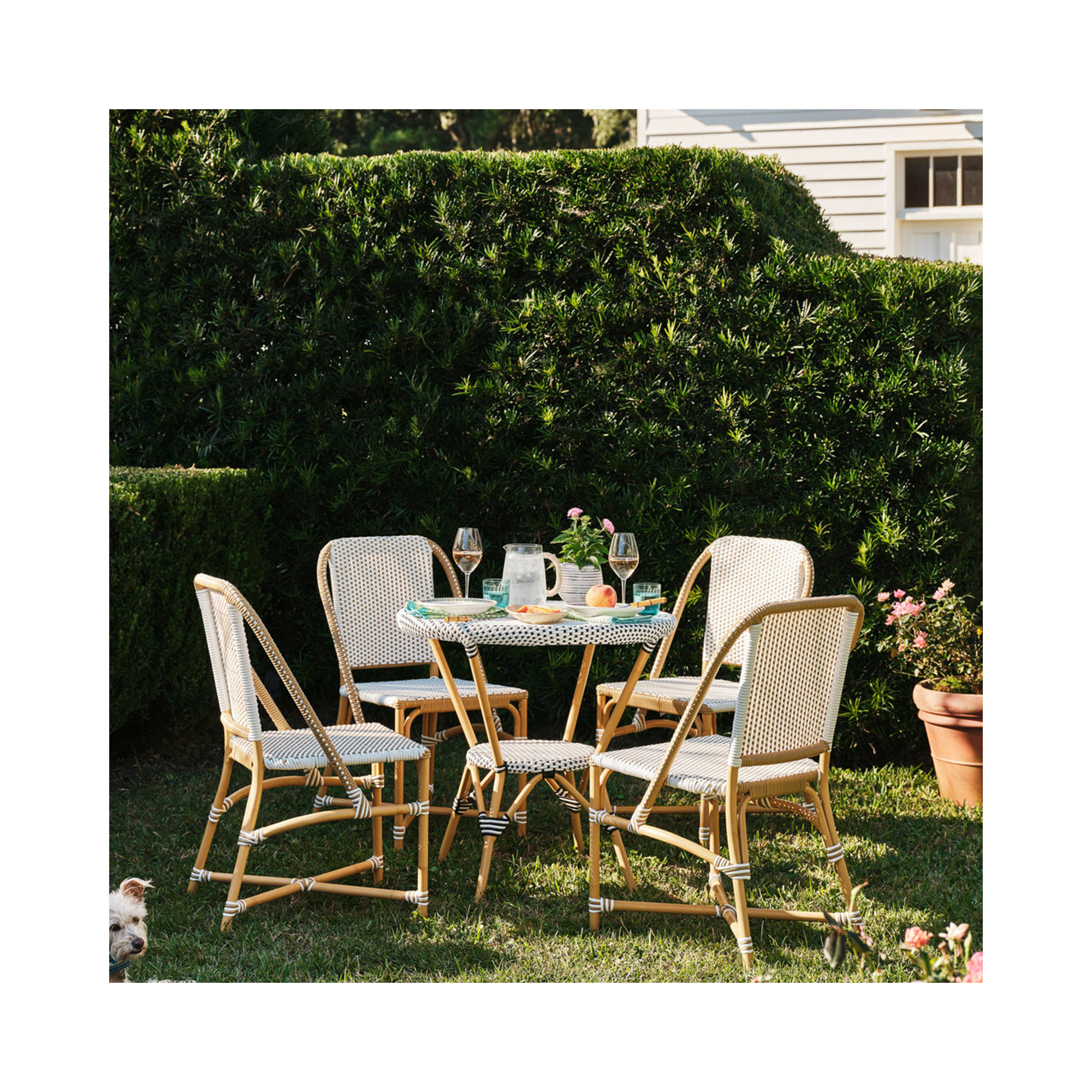 Ellie Bistro Table, Black/White