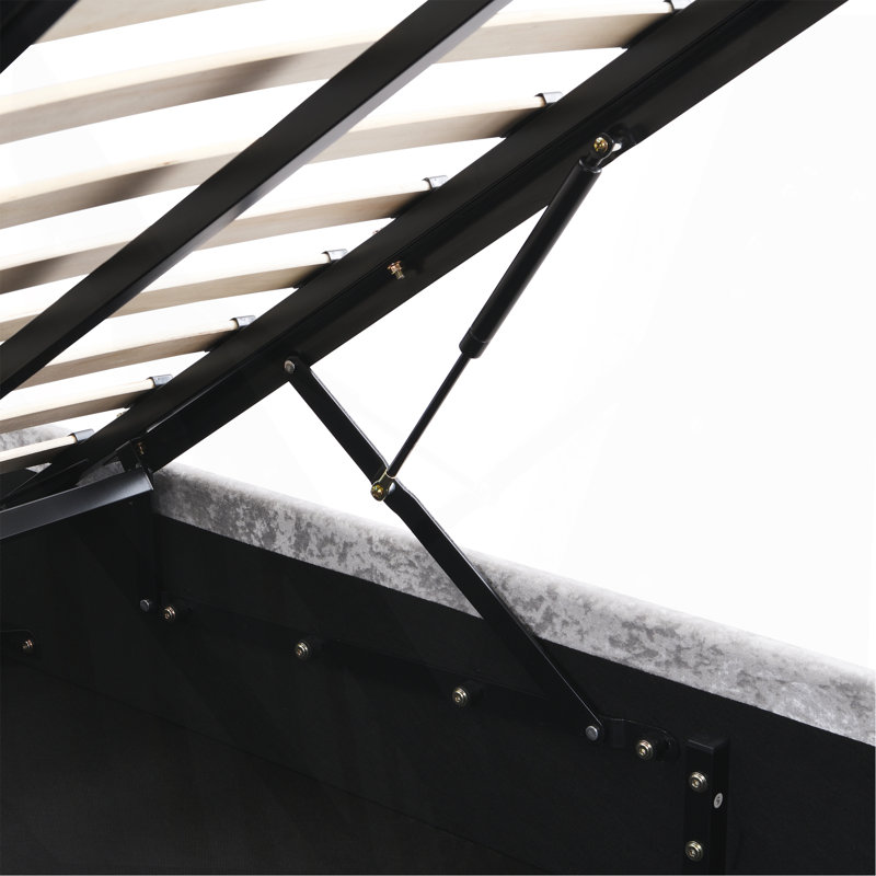 Grand lit de rangement tapissier Hartfried