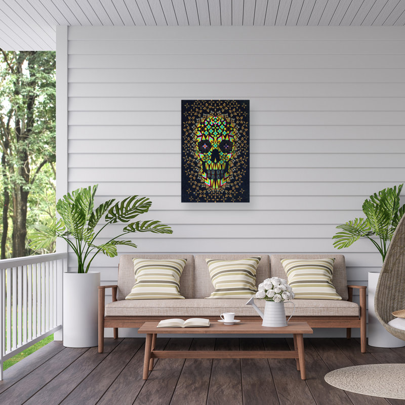 Toile d'extérieur Ali Gulec Skull 6, H 22 po x l 32 po
