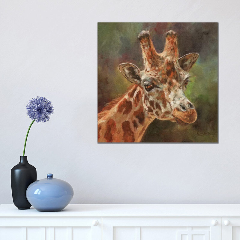 Giraffe Portrait II by David Stribbling - Wrapped Canvas Painting, 45.72 cm H x 45.72 cm W x 1.91 cm D