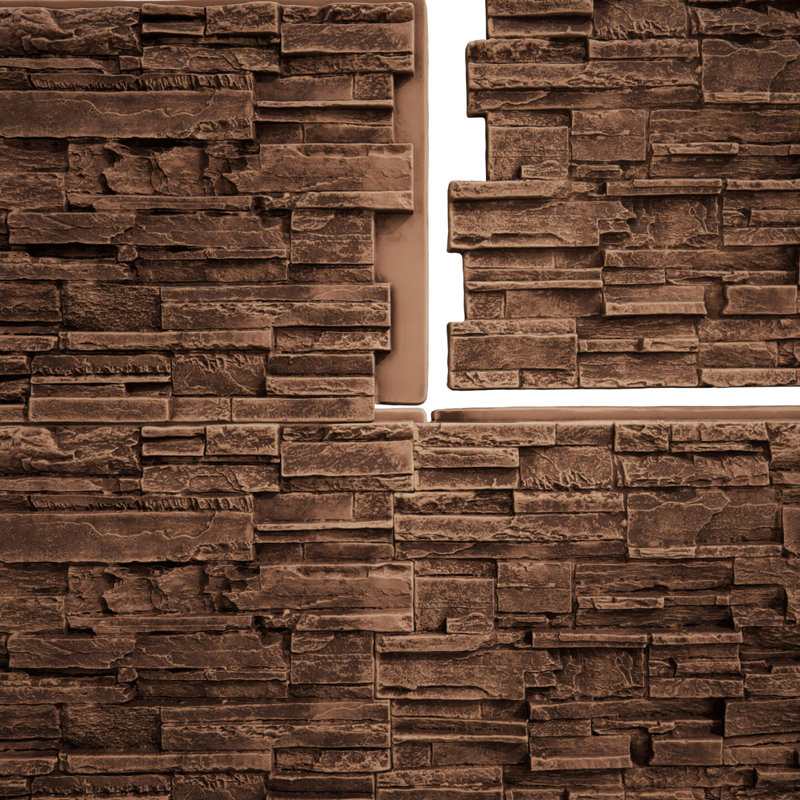 Panneau de faux pierre EverStone Cascade, l 48 5/8 po x H 24 3/4 po x P 1 1/4 po, couleur Arizona, Arizona