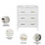 Ensemble de meuble-lavabo autoportant 60 po avec lavabo en céramique 60 po, 3 tiroirs, armoire de rangement en bois massif, blanc-1824767612
