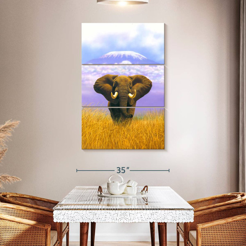 Brampt Elephant At Table Mountain, 50" H x 32" W