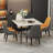 Annagh Stone Top Metal Base Dining Table-268854960-268855625