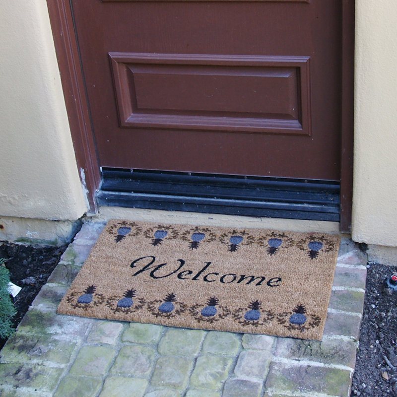 Pineapple Coir Outdoor Doormat, 18x30 Inches