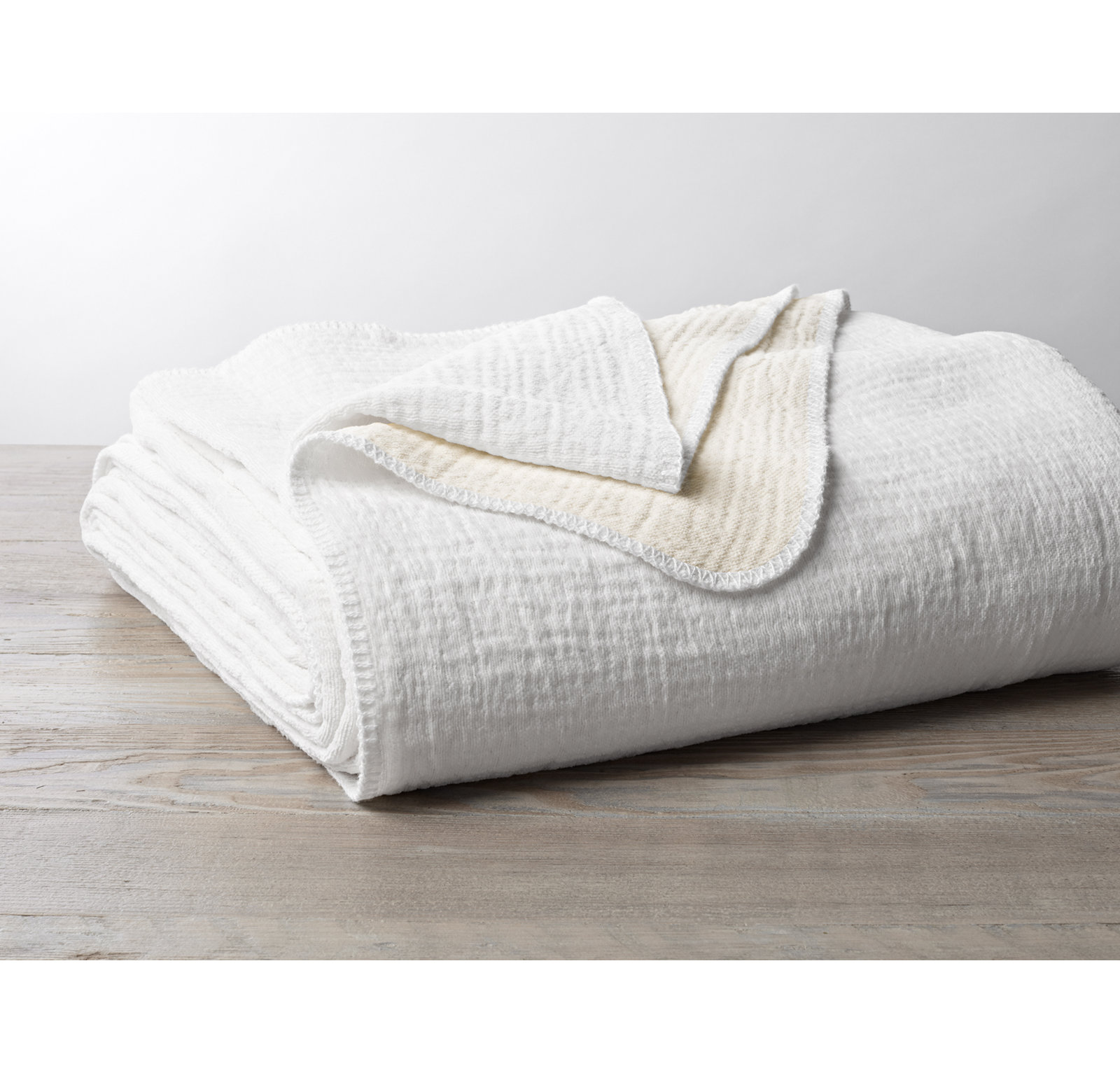 Cozy Cotton Throw Blanket, Alpine White, Baby