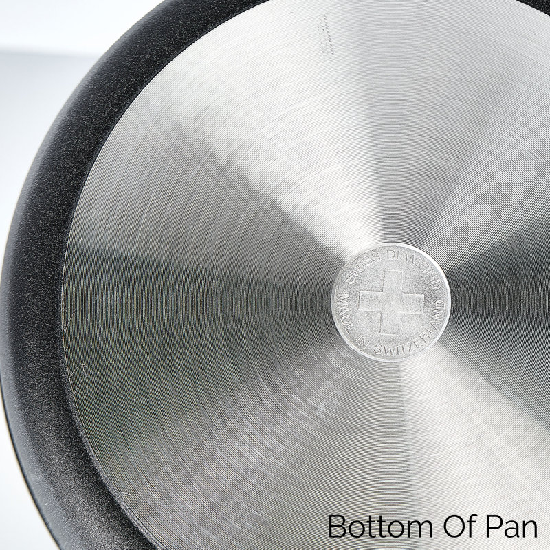 Non Stick Aluminum Frying Pan with Lid, 9.5" Diameter