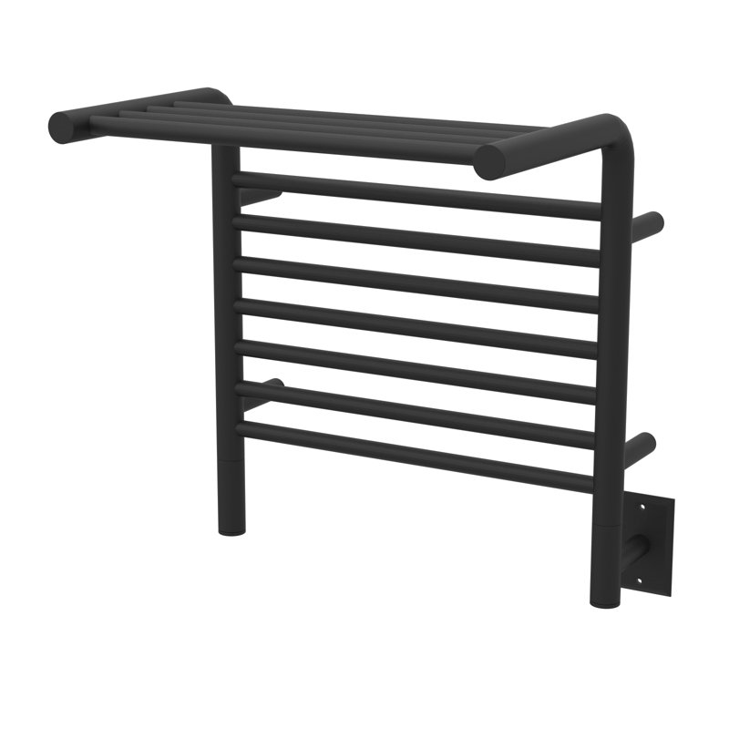 Jeeves Model M Shelf Heated Towel Rack, Matte Black, 22.75'' H X 21.25'' W X 15.25'' D