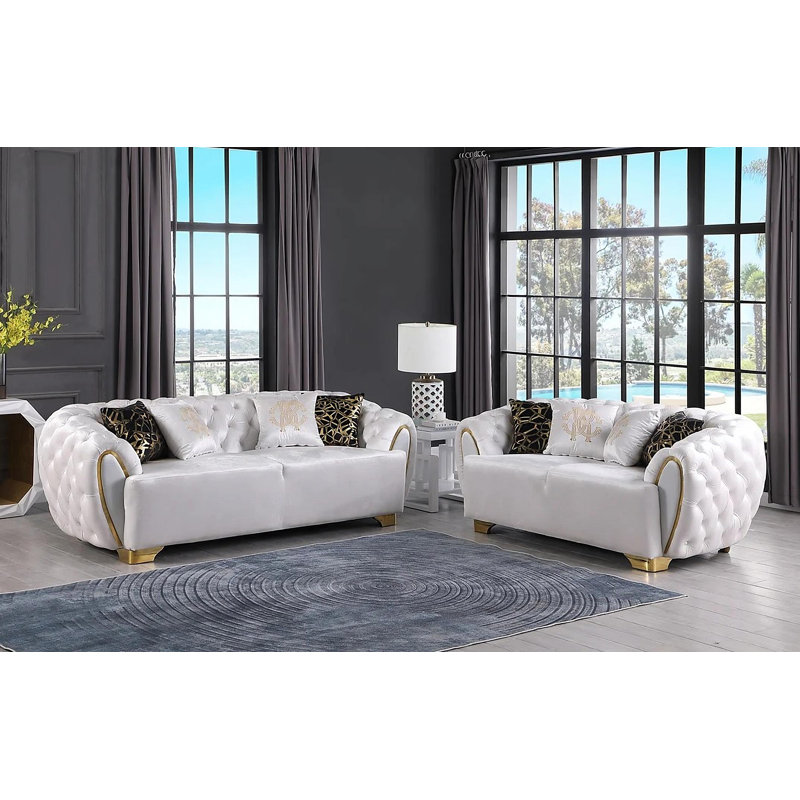 Ensemble de salon Johnte, Blanc