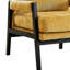 Fauteuil d'appoint en chenille de style Mid-Century moderne recouvert de tissu jaune-1104574496