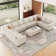 8 - Piece Velvet Upholstered Sectional Modular Sofa Oversized Livingroom U shaped Corner Sofa with Storage Ottoman