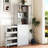 70.87" H Display Storage  Cabinet , 4 Tier Multi-Functional Pull-Out Multi-Tier Storage Shelf & 2 Glass Doors, Modern Wooden Tall Bookshelf Bookcase For Living Room Home Office-1659699533