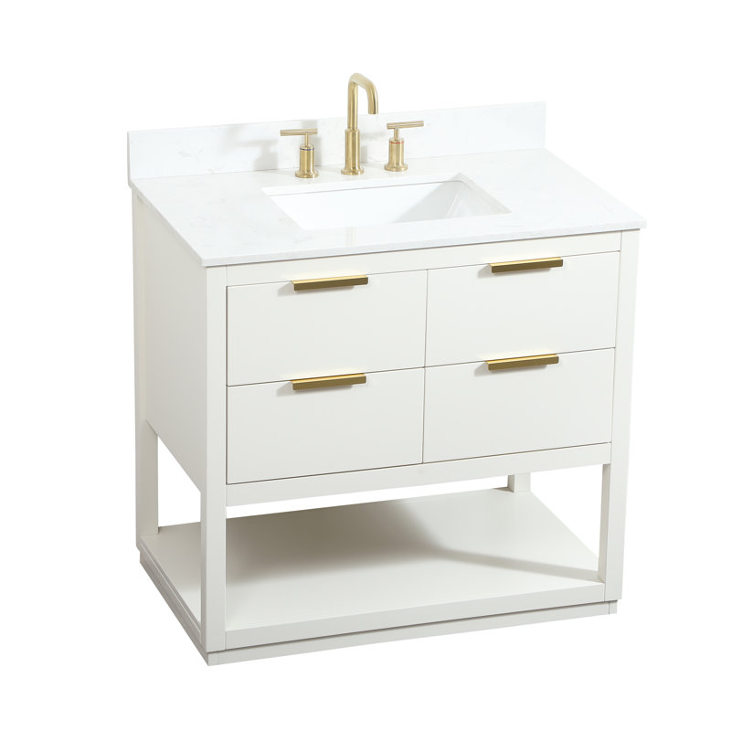 Ensemble de meuble-lavabo simple 36 po Felicity, Blanc