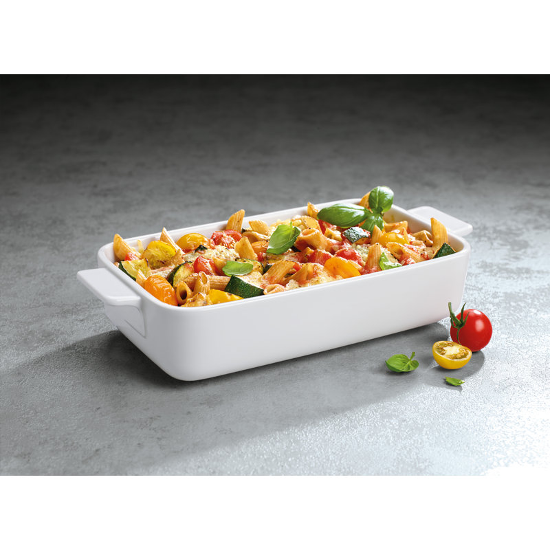 White Porcelain 9.5" x 5.5" Rectangular Baking Dish