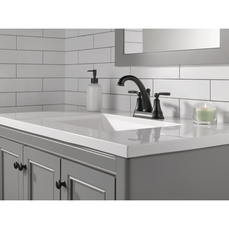 Centerset Bathroom Faucet with Drain Assembly