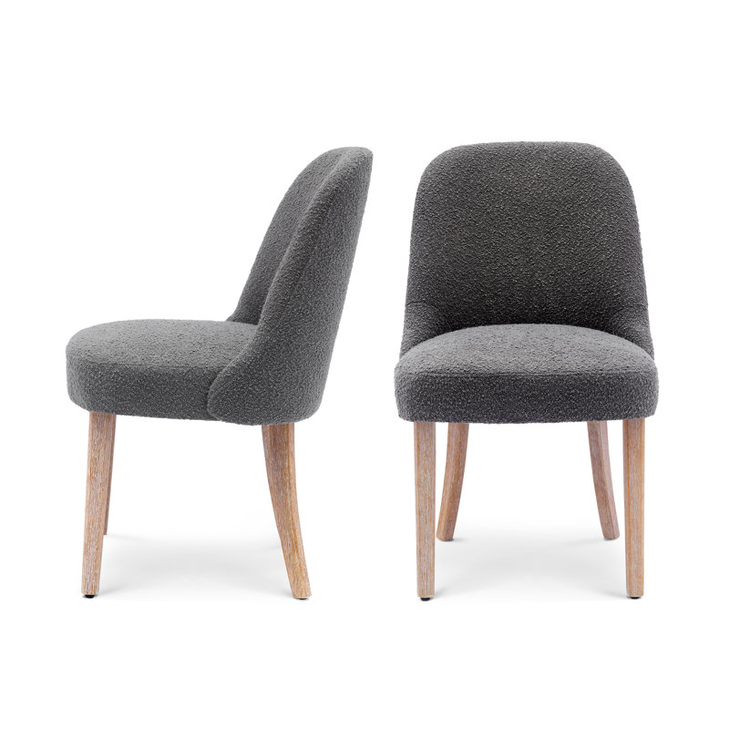 19.5'' H Upholstered Side Chair, Gray, 2