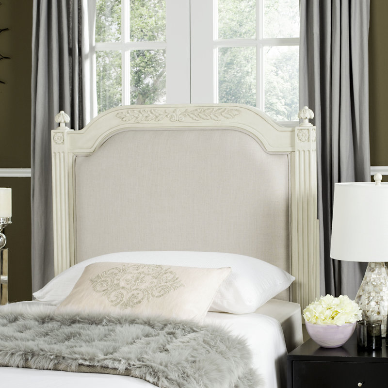 Arine Upholstered Headboard, Twin, Antique Beige/Taupe