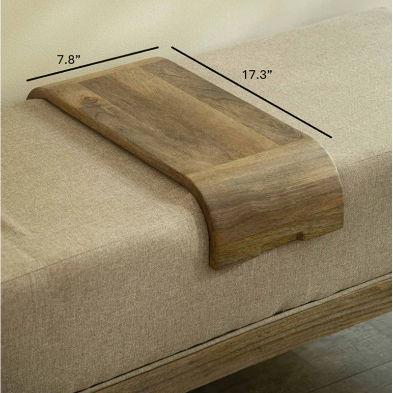 Bench | Upholstered Wooden Bench with Wooden Slider | Premium Bench for Home and Kitchen, 44.88X16.93X18.7"