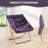  Square Faux Fur Saucer Chair With Metal Frame Foldable Comfy Accent Chair For Bedroom, Living Room & Reading Nook-1609145749