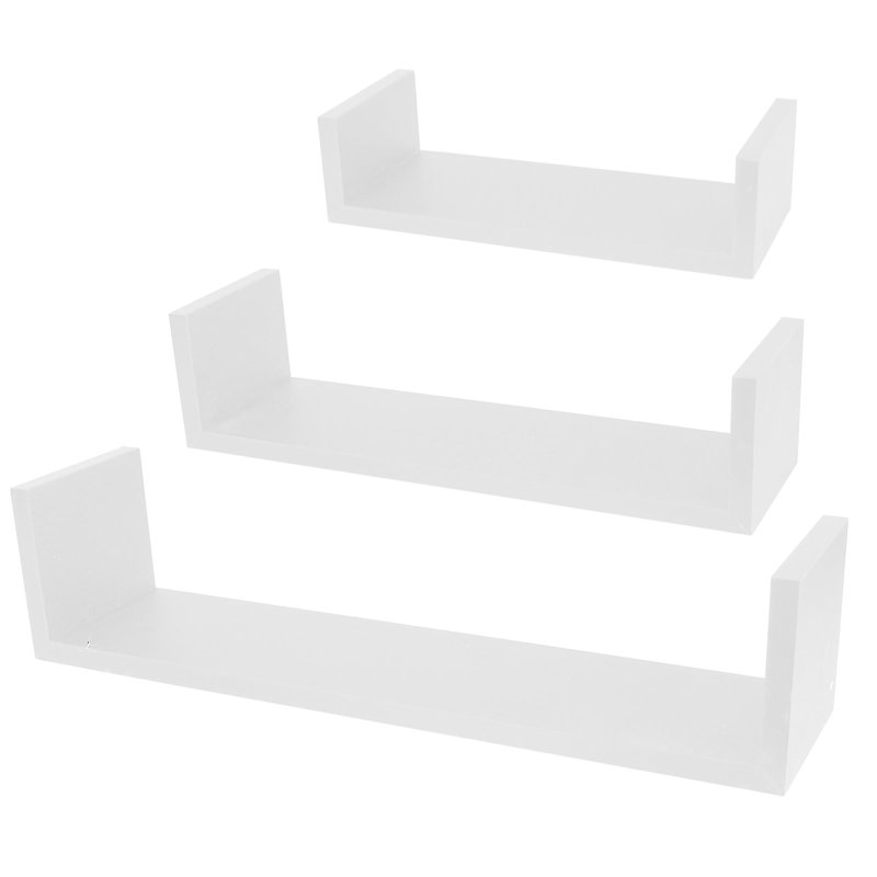 Dreshawn 3 Piece Floating Shelf, White