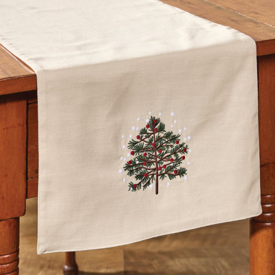  Tannenbaum Beige Table Runner 13 Inchesx36 Inches