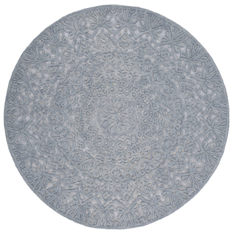 Shenandoah Hand Tufted Performance Geometric Rug, Round 6'