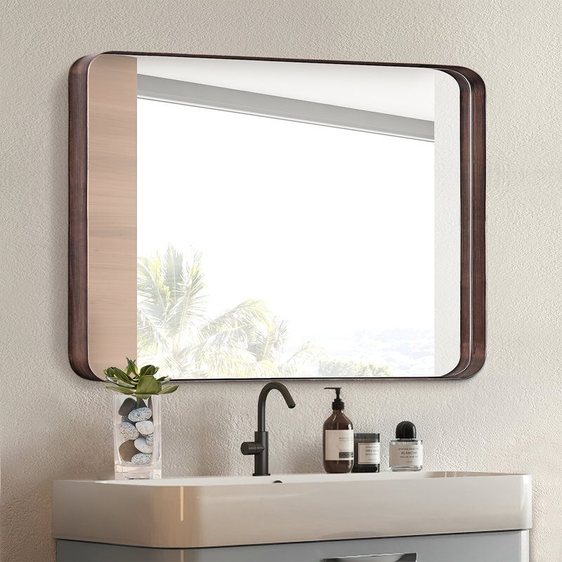 Miroir de salle de bain Morelock, Bronze, 30 po x 22 po