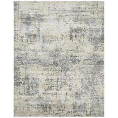 Abstract Area Rug in Gray