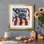 America - Reproduction d'art textuel sur papier encadré-646599110-646599107