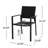 Modern Weather Chair - Black Aluminum, Mesh Seating, 22" X 23" 33.23 Aluminum Frame Seat, , 23"W 22"D 33.23"H