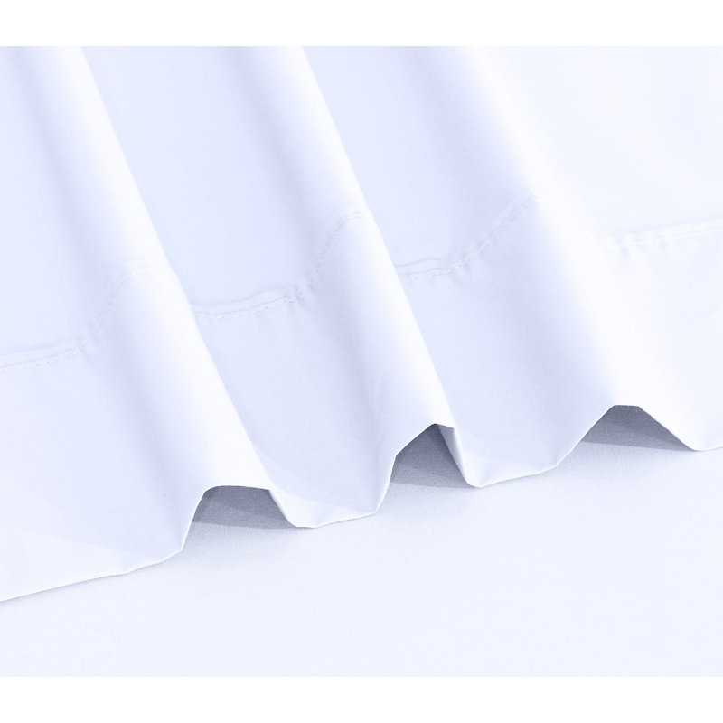 100% Cotton Sheets Sets Soft Crispy Percale Cooling Sheets 16 Inch Deep Pocket Bed Sheets, Brilliant White