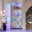4-Tier Corner Display Cabinet with RGB Light Modes and Motion Sensor-426257708