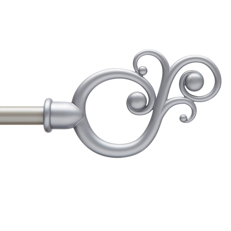 Andover Valencia 5/8" Double Curtain Rod, Satin Nickel, 28" - 48"
