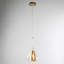 Mini-luminaire suspendu en laiton antique à 1 lumière, éclairage suspendu en verre double couche contemporain pour la salle à manger et la cuisine