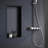 24,5" x 12,5" Stainless Steel Black Rectangular Recessed Shower Niche