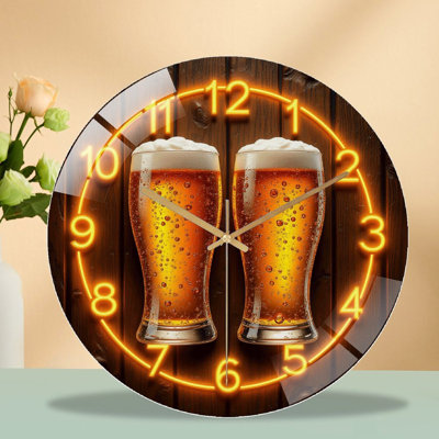 Horloge murale 12 "en verre Craft
