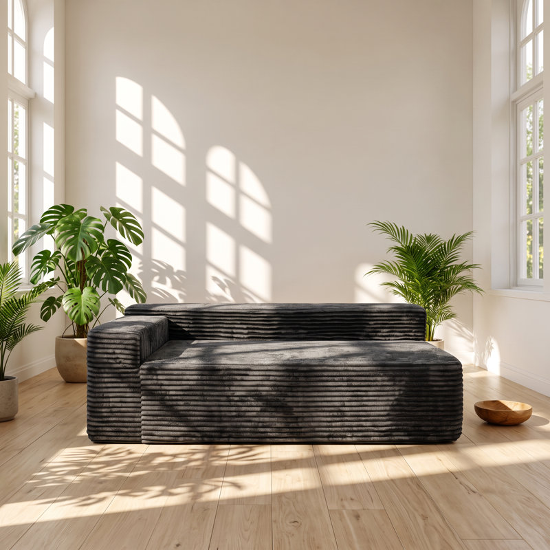 68.9 " Corduroy L-Shaped Sectional