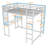 Full Metal Loft Bed With Integrated Desk And Shelves-32848795
