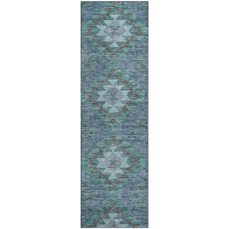 Premium Machine Washable Barry AMF1226 Global Rug, Runner 2'3" x 7'6"